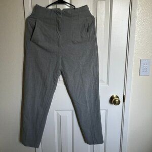 BLOGGER FAV ZARA WOMAN HIGH-WAISTED PANTS BUBBLE GUM, GREY, SIZE S